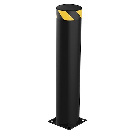 Vestil STEEL PIPE SAFETY BOLLARD 42"X8.5" BLACK BOL-42-8.5-BK